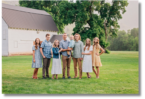 Julie Crow with her family